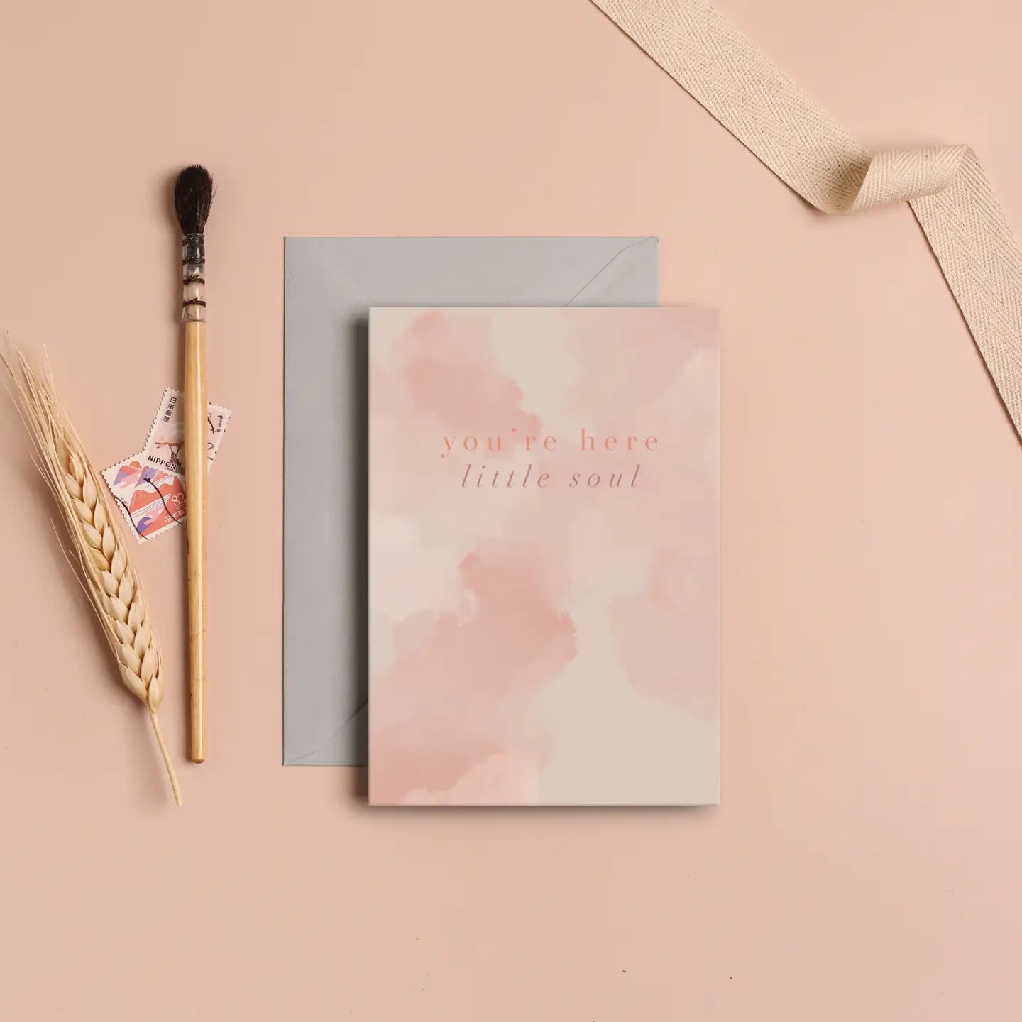 Little Soul New Baby Card Pink | New Baby Card