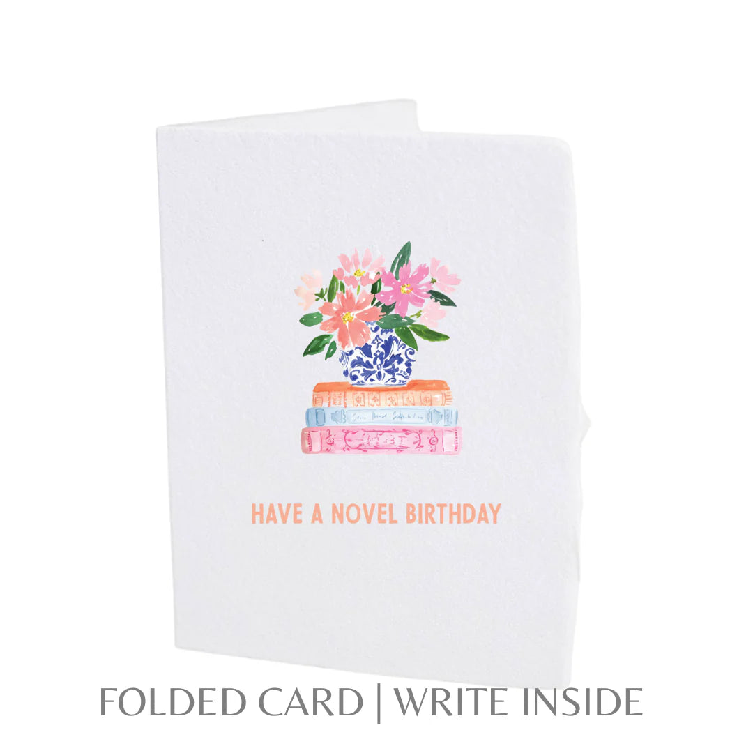"Have a Novel Birthday" Folded Card