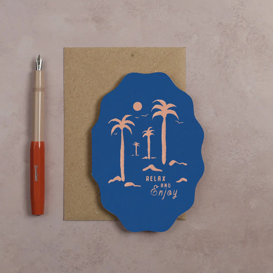 Relax and Enjoy Palm Tree Card | Birthday Card | Travel Card