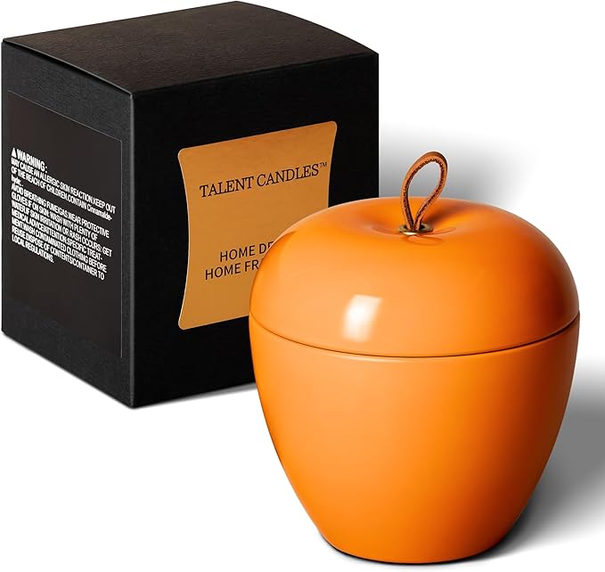 Apple Shaped  Natural Soy Wax Candles - Apple & White Jasmine