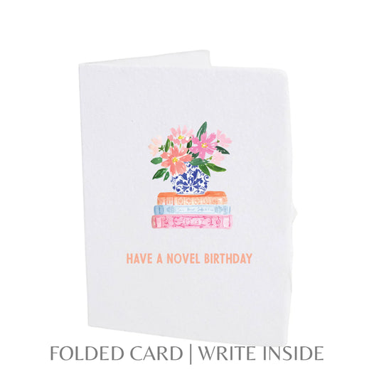 "Have a Novel Birthday" Folded Card
